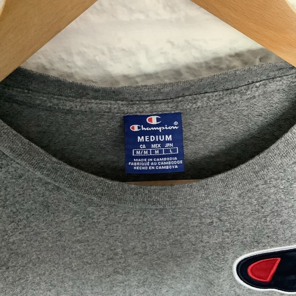 Champion Crew Neck T Shirt - Size M - Grey Fleck - Cotton - P2P 20” - Picture 7 of 7